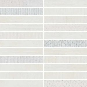 Cancos Tile Milan Series White 2X2 Stack Mosaic Matte tile