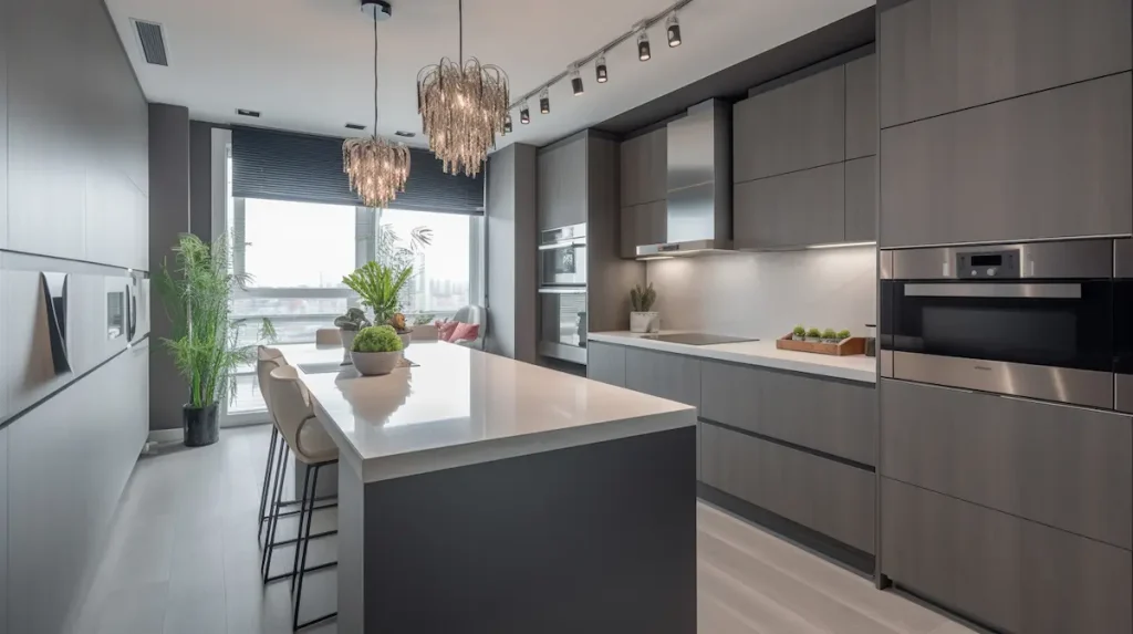 Atlanta Building Inspector Reviewing Permitted Remodeling Work During Final Inspection, Ensuring Kitchen And Bathroom Renovations Meet Safety Standards And Local Building Codes